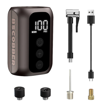 BSCOBBER A5mini Portable Air Pump Portable Rechargeable Wireless Bicycle Accessories Tire Inflator  100PSI High Pressure