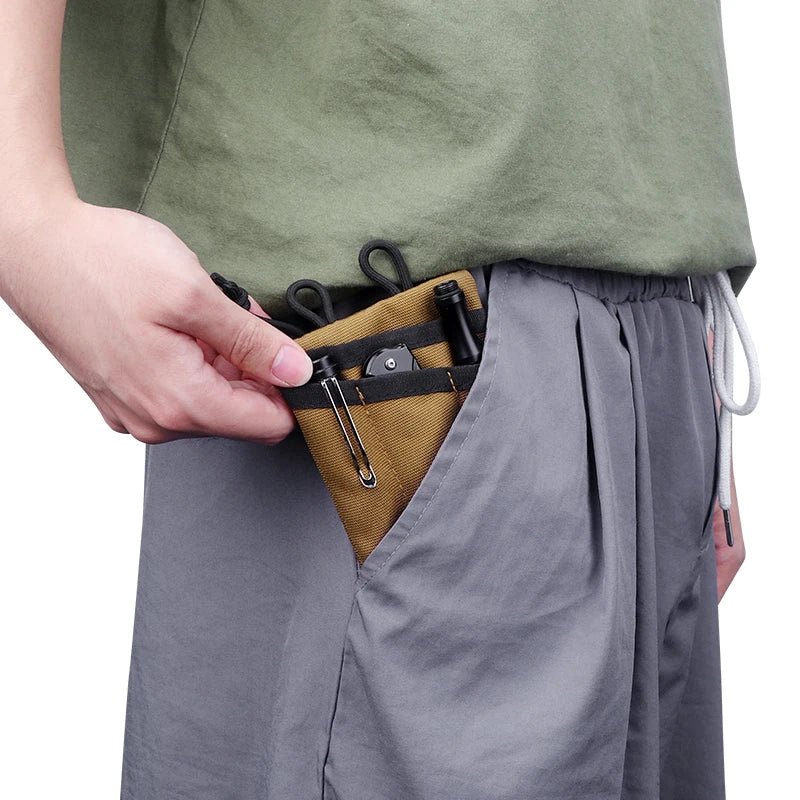 Tactical Card Key Belt Mini Wallet Pouch Molle Waist Pack Camping EDC