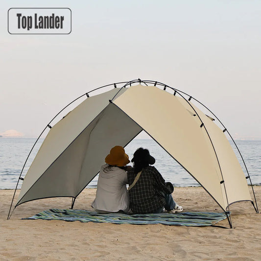 Lightweight 2-4 Person Camping Tent Waterproof Sun Shelter for Beach Fishing