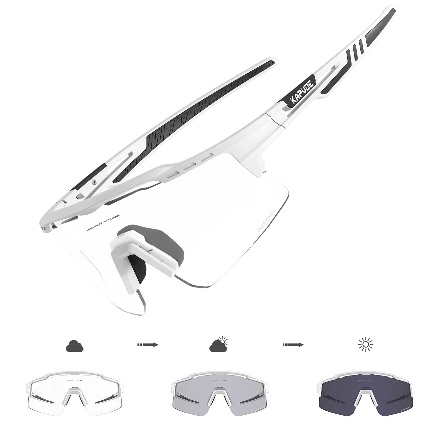 Photochromic Cycling Glasses UV400 Sports Sunglasses for Men Women MTB