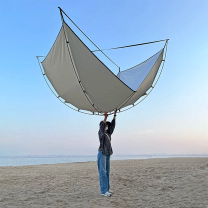 Lightweight 2-4 Person Camping Tent Waterproof Sun Shelter for Beach Fishing