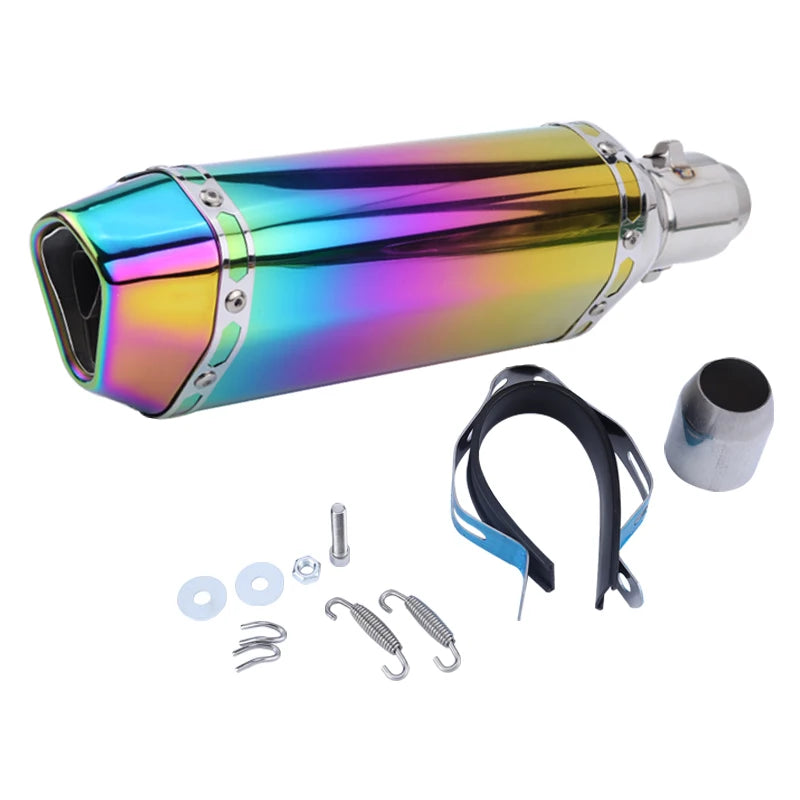 CHmotor Carbon Fiber Motorcycle Exhaust Muffler Pipe 250cc 350cc 600cc Escape Moto Tube For Nmax Tmax530 Msx125 GSR600-EXPROTAS