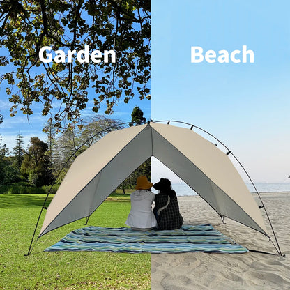 Lightweight 2-4 Person Camping Tent Waterproof Sun Shelter for Beach Fishing