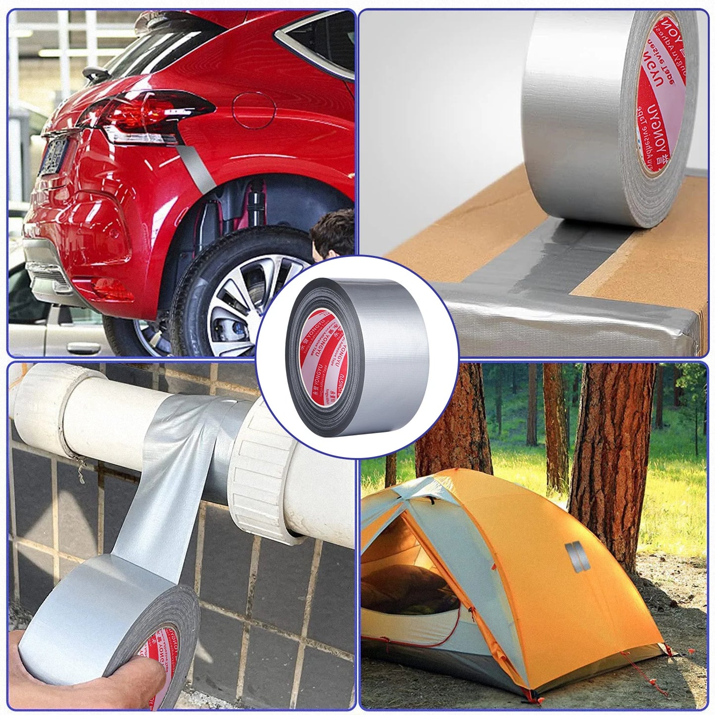 Waterproof Repair Tape Heavy Duty Adhesive Cloth Duct Fabric Tent Carpet