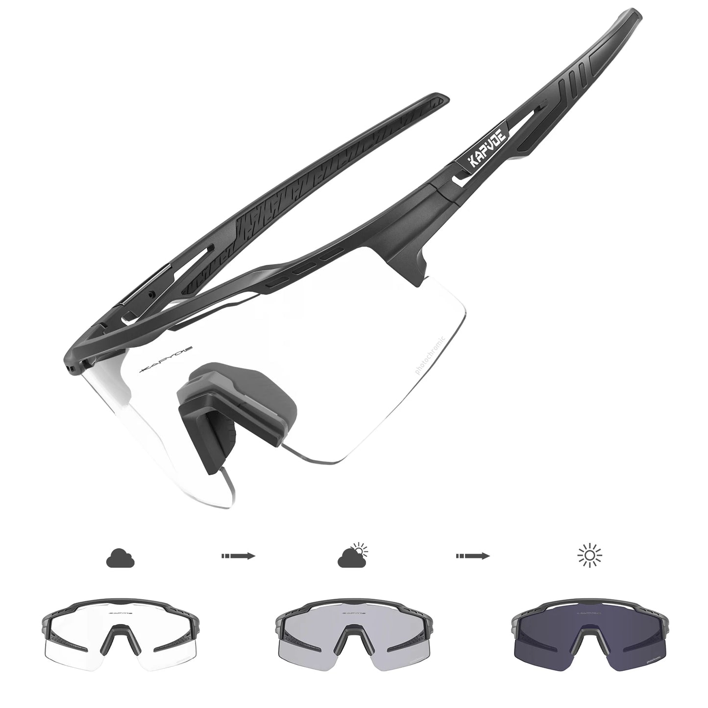 Photochromic Cycling Glasses UV400 Sports Sunglasses for Men Women MTB