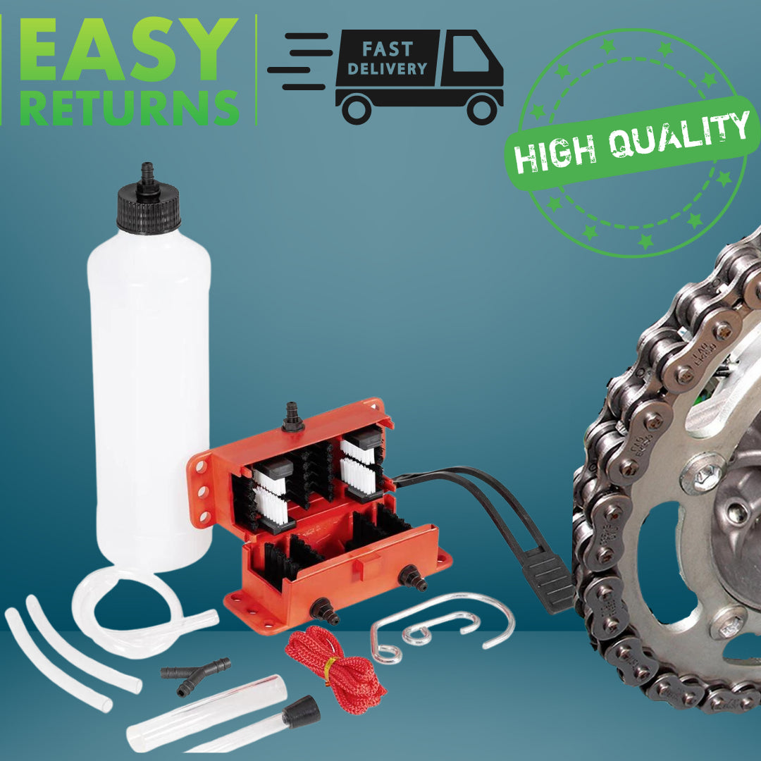Motorcycle chain cleaning machine kit Brush Gear Cleaner Tool For Motorbike Chains Lube Device Lubricating Accessory-EXPROTAS