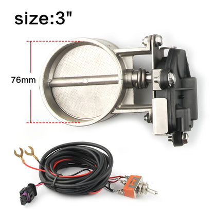 Electric Exhaust Control Valve2"/2.25"/2.5"/2.75"/3" Exhaust Control Valve - Low Pressure For Exhaust Catback Downpipe-EXPROTAS