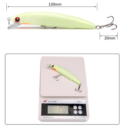 Fishing Lure 17g 12cm Sinking Minnow Hard Bait for Bass Pike Sea Fishing