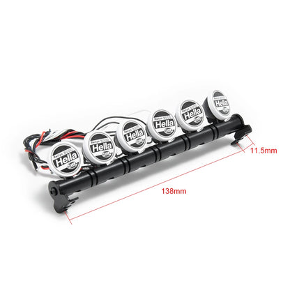 LED Light Roof Lamp Bar for 1/10 RC Crawler TRX4 SCX10 D90 Axial 6V