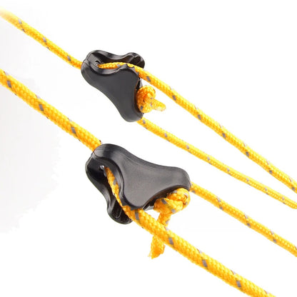 10/30pcs Triangle Guyline Tensioners Rope Adjusters for Camping Tent Awning
