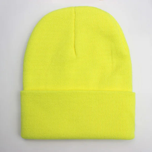 Warm Knitted Cap Beanie Wool Unisex Winter Hat Men Women 24 Colors