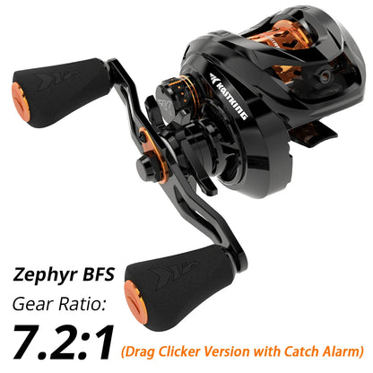 KastKing Zephyr Bait Finesse System BFS Baitcasting Fishing Reel  4.5KG 7 Ball Bearings 7.2:1 Gear Ratio Carbon Fishing Coil-EXPROTAS