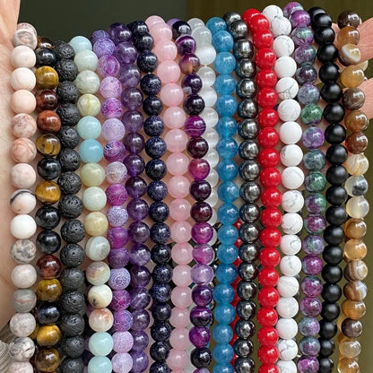 Natural Round Tiger Eye Beads for Jewelry Making DIY Bracelet 4mm