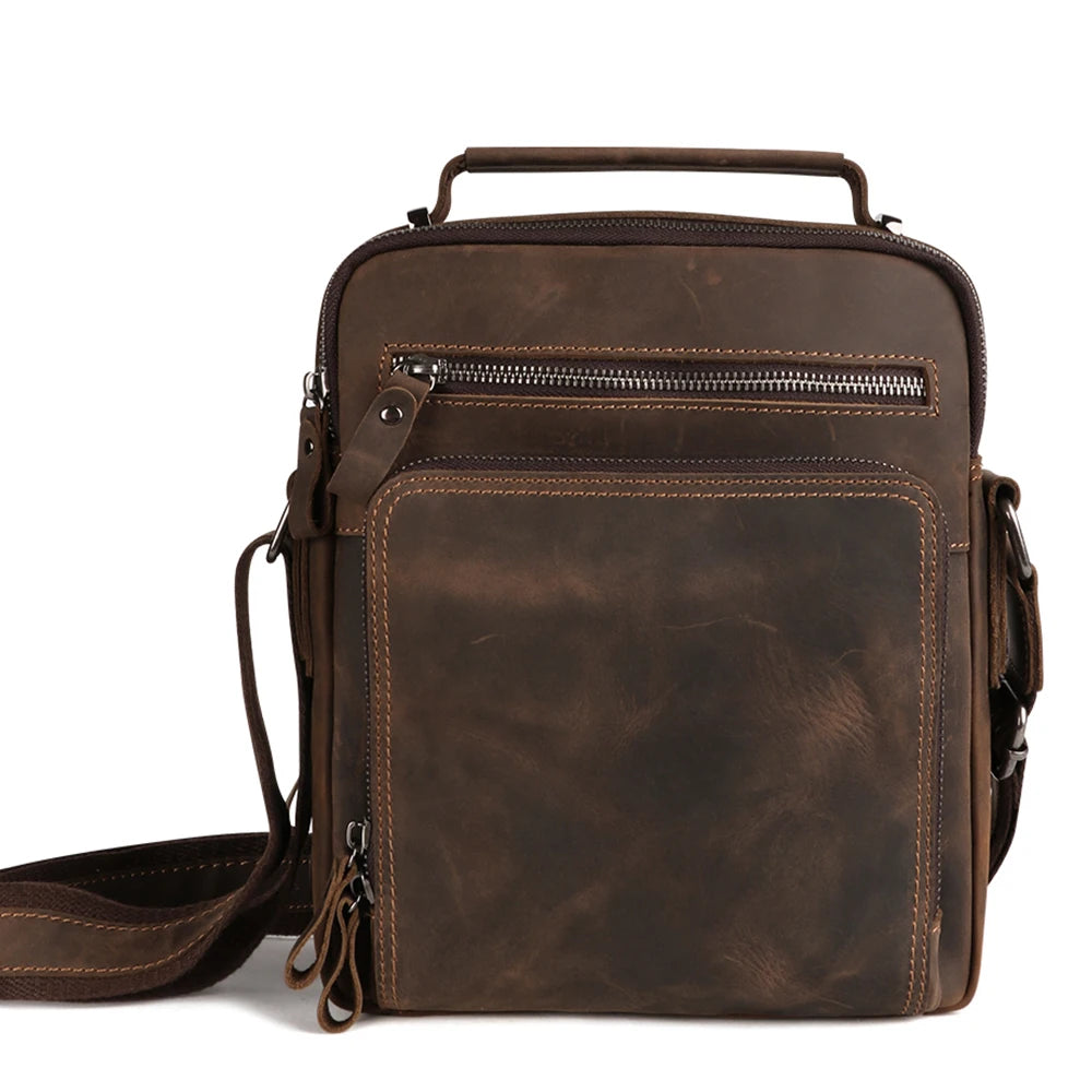 JOYIR Men’s Genuine Leather Vintage Shoulder Crossbody Messenger Bag