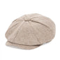 Baker Boy Cap Wool Blend Herringbone Newsboy Hat for Men Women