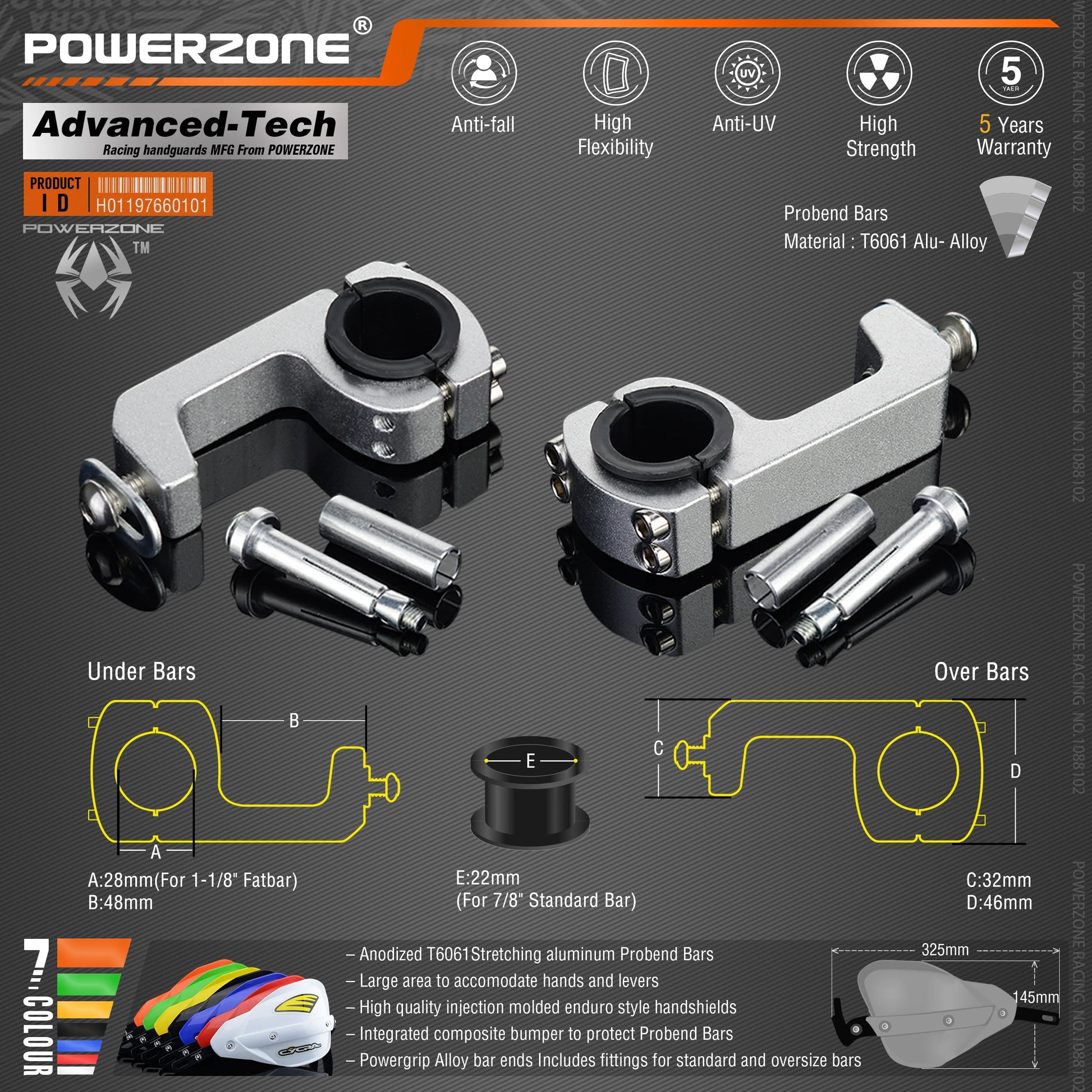 Powerzone Probend Handguards For Honda KTM ADV EXC EnduroHusqvarna TE CRF WRF DRZ KLX Motorcycle Dirt Bike ATV Handlebar - EXPROTAS