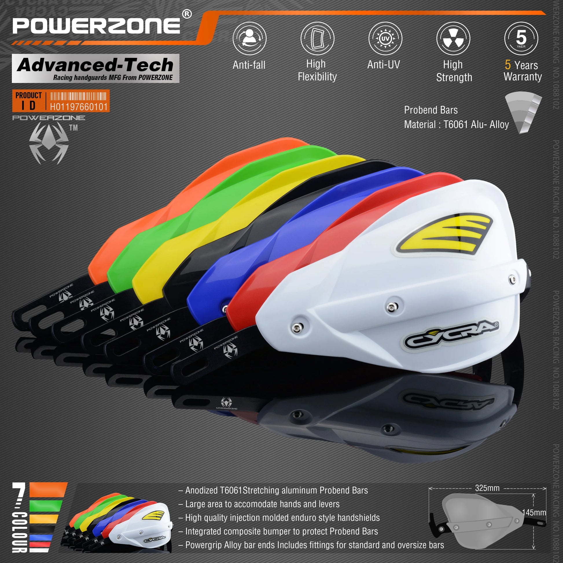 Powerzone Probend Handguards For Honda KTM ADV EXC EnduroHusqvarna TE CRF WRF DRZ KLX Motorcycle Dirt Bike ATV Handlebar - EXPROTAS