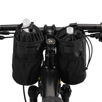 Bicycle Water Bottle Carrier Rhinowalk Insulated Pouch 2pcs for MTB Handlebar Frame Bag