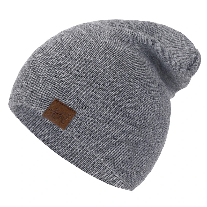 Unisex Beanie Hat Warm Soft Knitted Casual Winter Hat for Men & Women