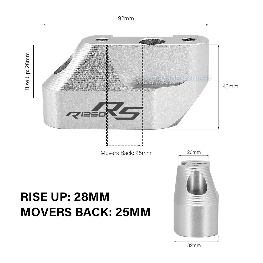 For BMW R1200RS R1250RS Handlebar Riser Clamp Adapter for 2015-2021 Models