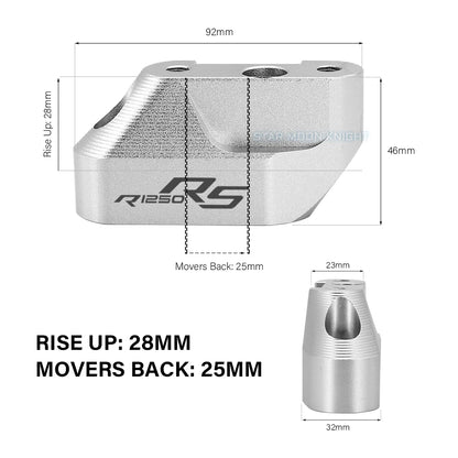 For BMW R1200RS R1250RS Handlebar Riser Clamp Adapter for 2015-2021 Models