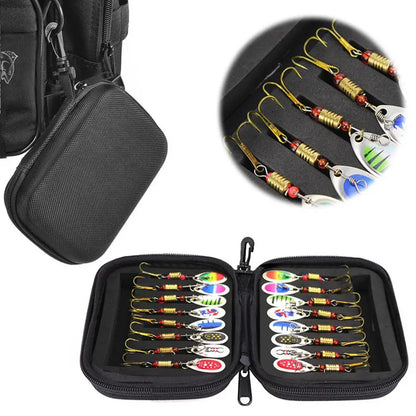 16pcs Fishing Lure Set Spinner Baits for Pike Walleye Tackle DIY