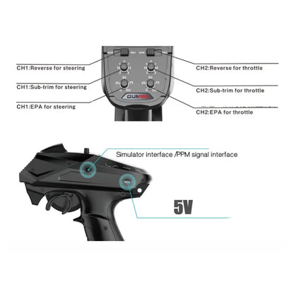 Dumborc RC Remote 2.4G Transmitter & Receiver X6FG Gyro Controller Parts