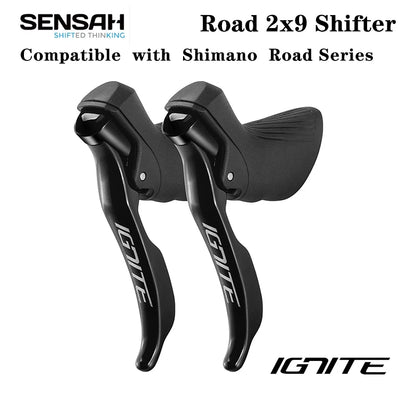 SENSAH IGNITE Road Bike Shifters 2x8 2x9 2x10 Speed Brake Lever 16/18/20 Speed Bicycle Derailleur For Shimano Sora Tiagra Claris-EXPROTAS