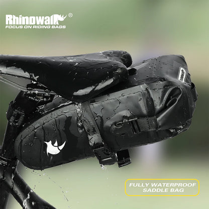 Rhinowalk Waterproof Bicycle Saddle Bag 1.5-2.5L Seat Tool Tail Pack