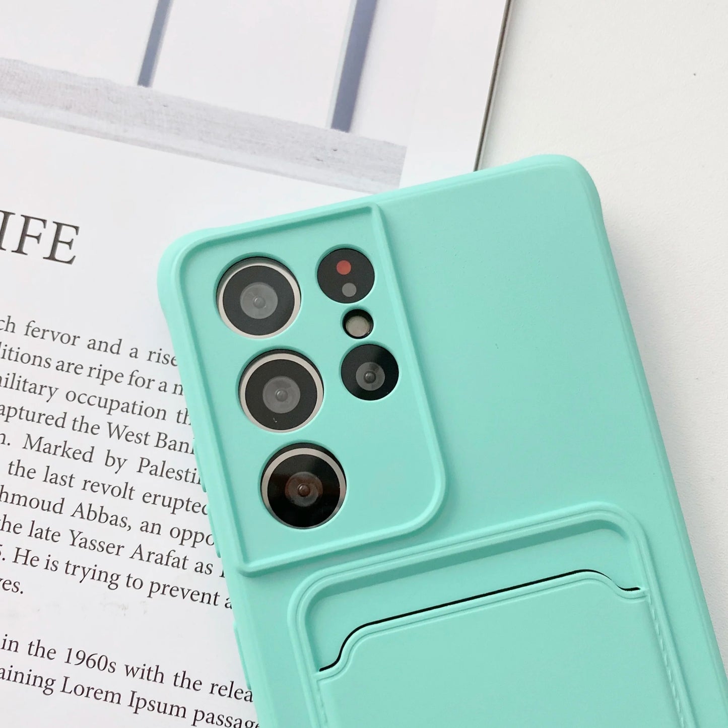 Soft Wallet Card Holder Case for Samsung S21-S26 A17-A57 Candy Cover