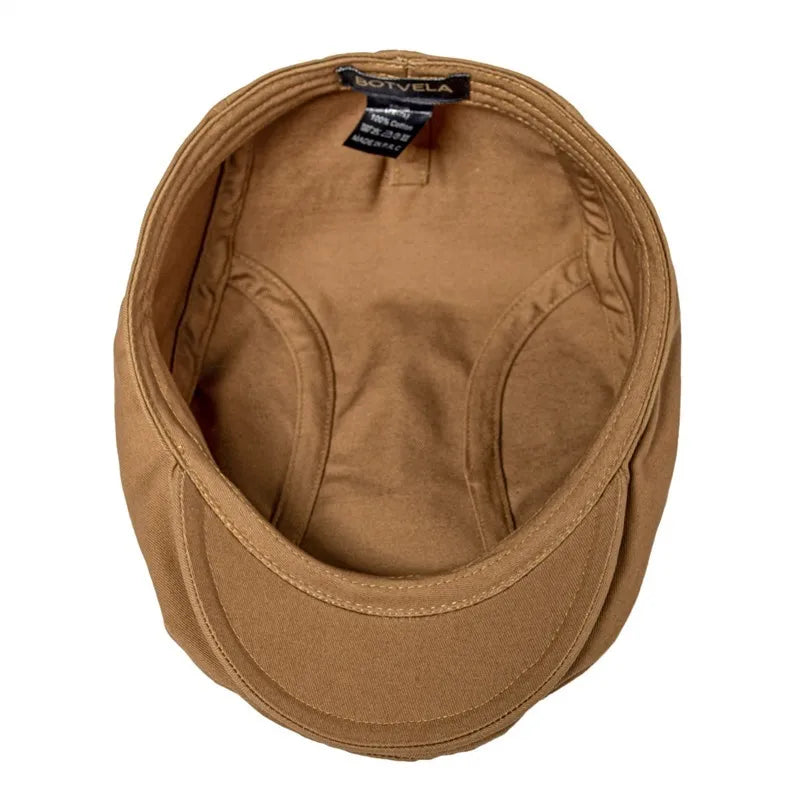 Men's Flat Cap Gatsby Newsboy Hat Retro Driving Casual Beret Washed