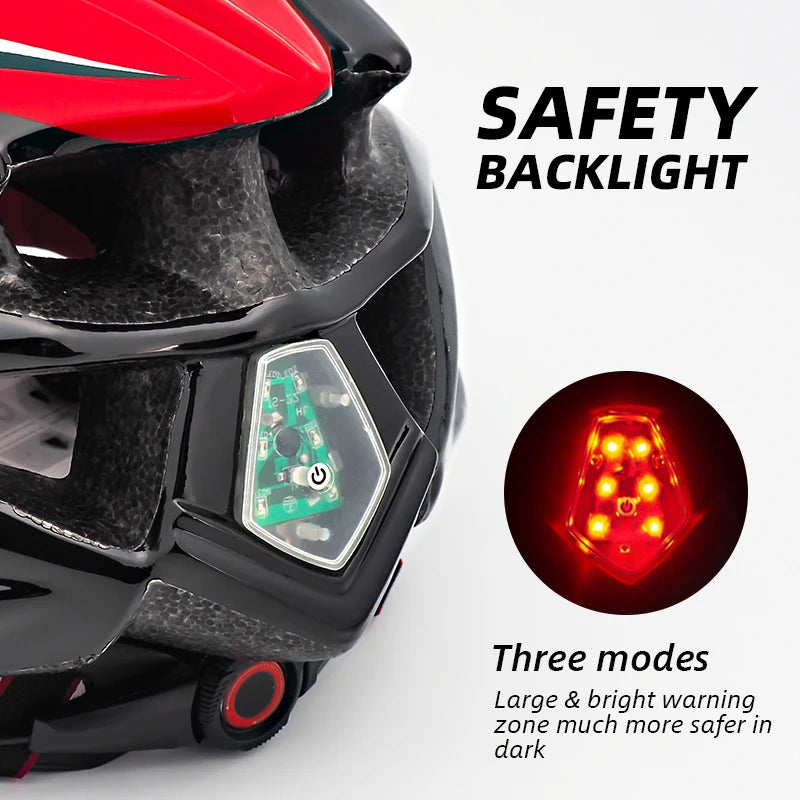 VICTGOAL Bicycle Helmet Men's Ultralight Taillight LED MTB Road Bike Helmet Cycling Motorcycle Electric Scooter Safty Helmets-EXPROTAS