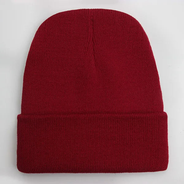 Warm Knitted Cap Beanie Wool Unisex Winter Hat Men Women 24 Colors