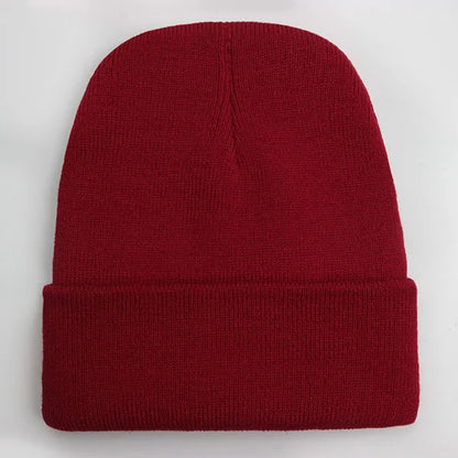 Warm Knitted Cap Beanie Wool Unisex Winter Hat Men Women 24 Colors