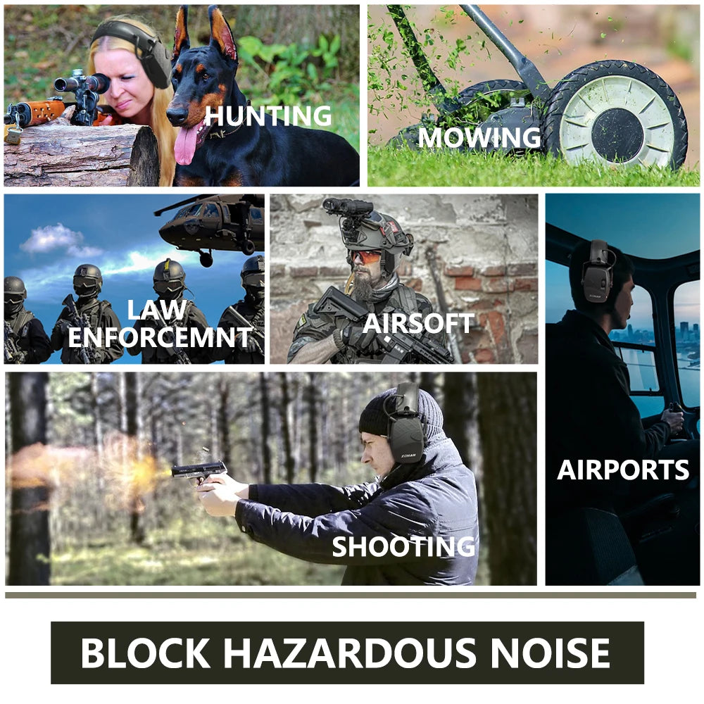 ZOHAN Earmuffs Active Headphones for Shooting Electronic Hearing protection Ear protect Noise Reduction active hunting headphone-EXPROTAS