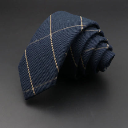 Mens Tie 6cm Slim Solid Classic Necktie for Wedding Party Casual