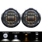 7in LED Headlight DRL for Jeep Wrangler TJ/JK, Land Rover Defender, Hummer H1/H2 - EXPROTAS