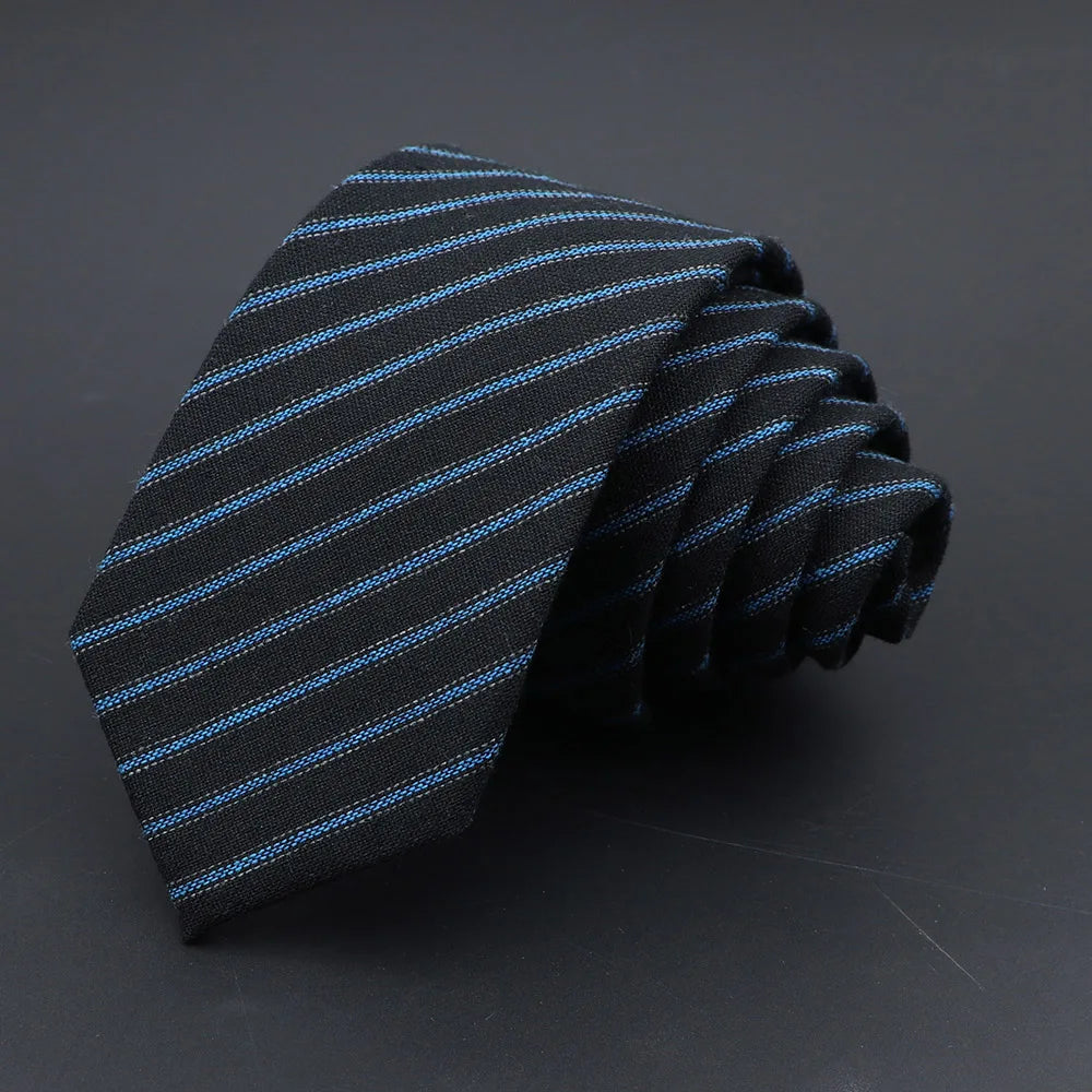 Men Necktie Wool Slim Brown Handmade Casual Ties Accessories