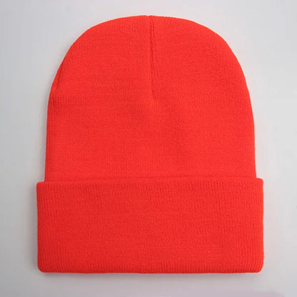 Warm Knitted Cap Beanie Wool Unisex Winter Hat Men Women 24 Colors