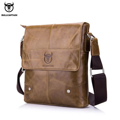 BULLCAPTAIN Men’s Leather Messenger Shoulder Bag Business Handbag