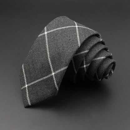 Mens Tie 6cm Slim Solid Classic Necktie for Wedding Party Casual