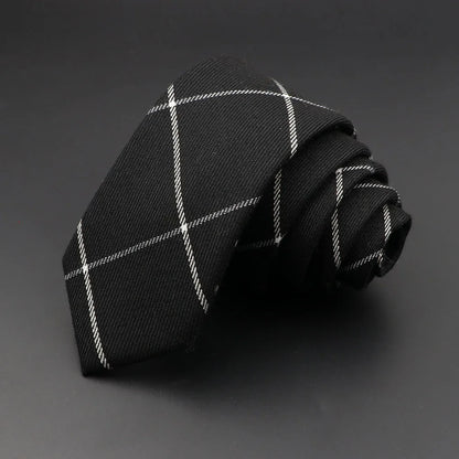 Mens Tie 6cm Slim Solid Classic Necktie for Wedding Party Casual