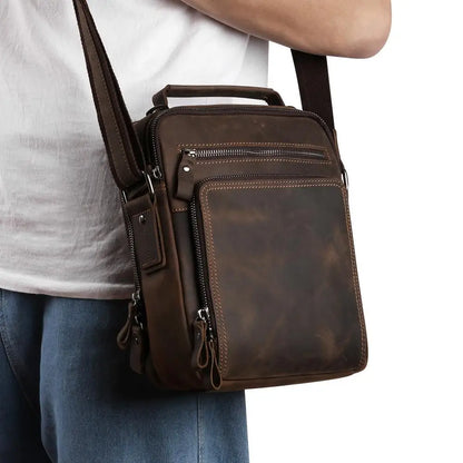 JOYIR Men’s Genuine Leather Vintage Shoulder Crossbody Messenger Bag