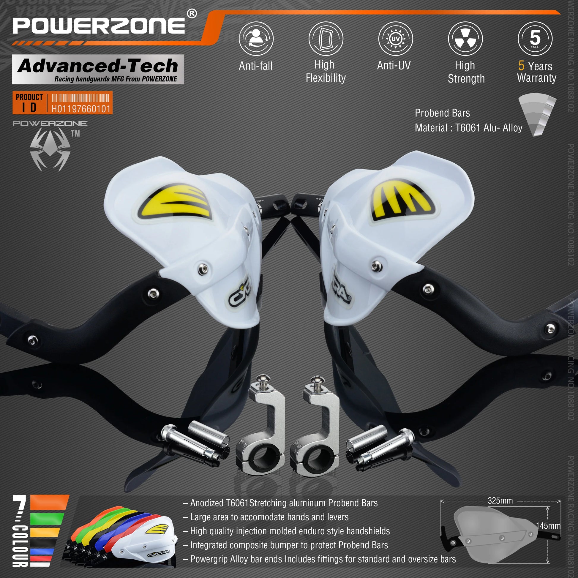Powerzone Probend Handguards For Honda KTM ADV EXC EnduroHusqvarna TE CRF WRF DRZ KLX Motorcycle Dirt Bike ATV Handlebar - EXPROTAS