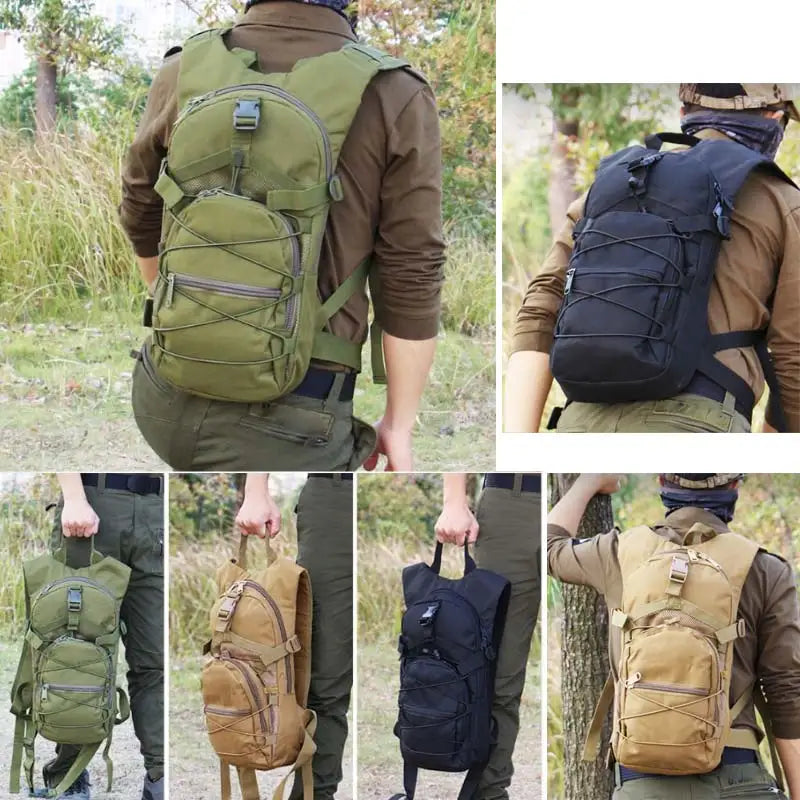 15L Molle Tactical Backpack Bicycle Backpacks Outdoor Sports Cycling Hydration Climbing Hiking Camping Hiking Fishing Bike Bag-EXPROTAS