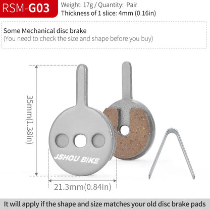 Semi-Metal Bicycle Brake Pads for Shimano SRAM Avid Hayes Magura by JSHOUBIKE