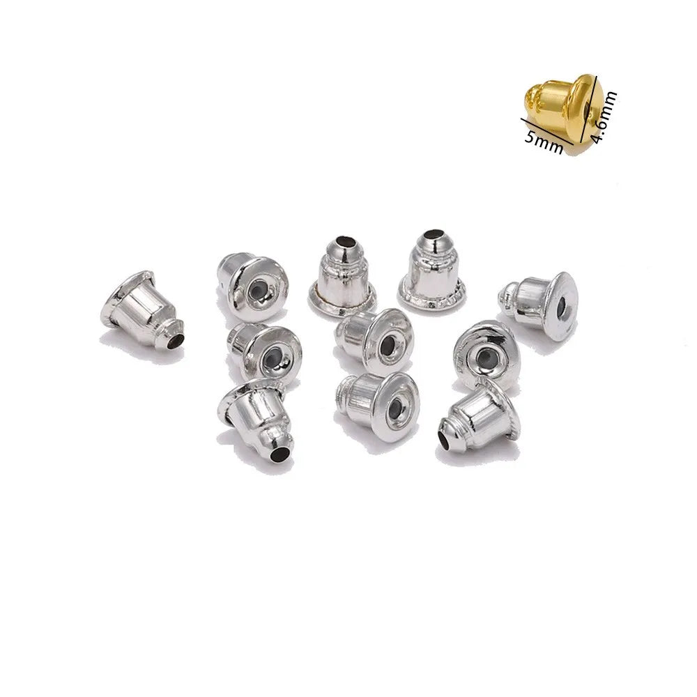 200-2000Pcs Rubber Ear Plug Stoppers Soft Silicone Earring Findings DIY
