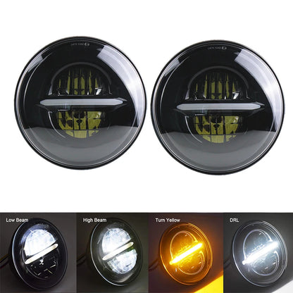 7in LED Headlight DRL for Jeep Wrangler TJ/JK, Land Rover Defender, Hummer H1/H2 - EXPROTAS