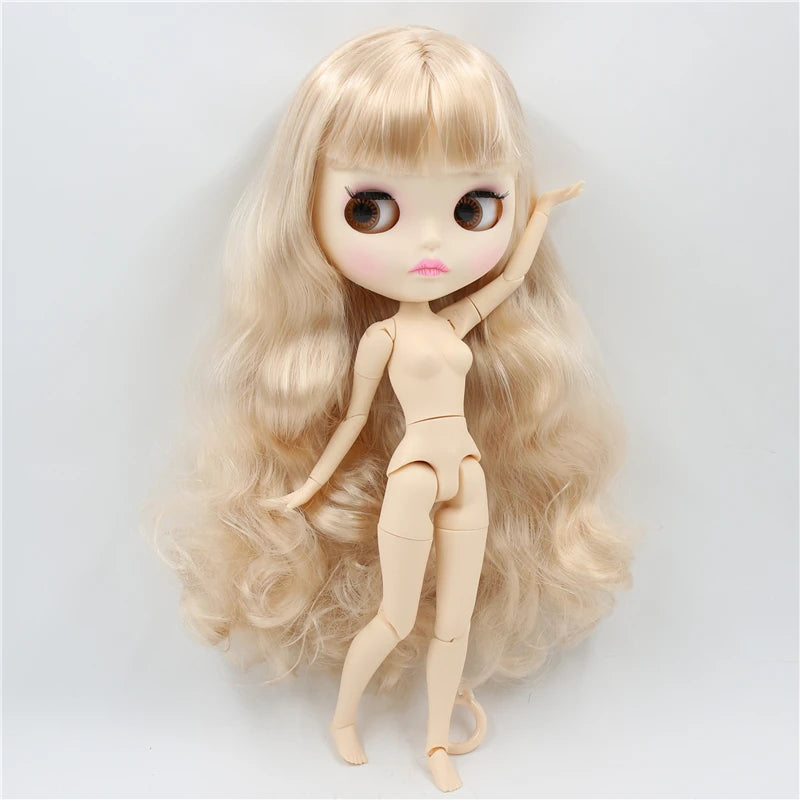 ICY DBS Blythe Doll 1/6 BJD Joint Body White Skin 30cm Custom Random Eyes