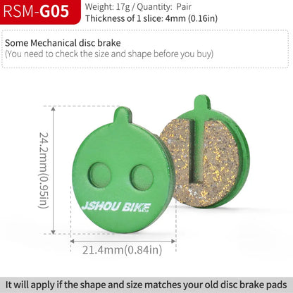 Semi-Metal Bicycle Brake Pads for Shimano SRAM Avid Hayes Magura by JSHOUBIKE